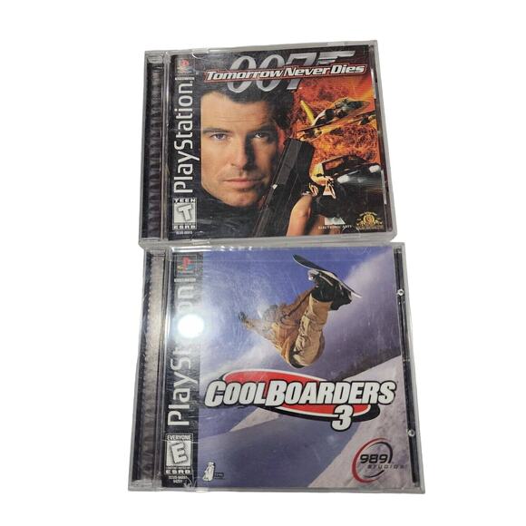 Playstation 1 Games 007 Tomorrow Never Dies/ Cool Boarders 3 PS1 2 game lot - Picture 1 of 10